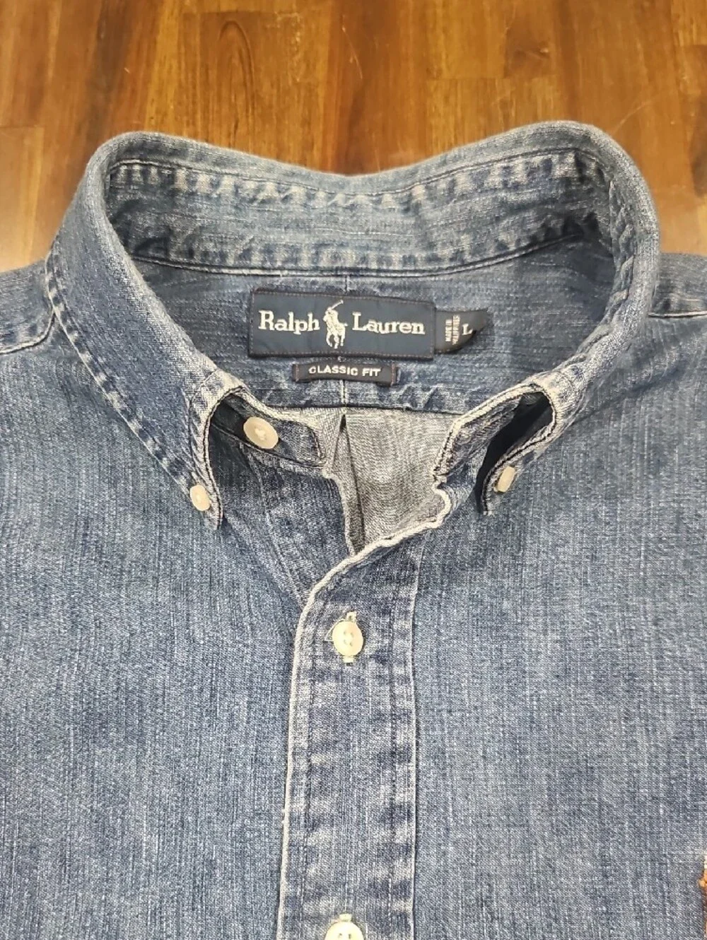 Polo by Ralph Lauren Clqssic Fit Blue Denim Button-Down Shirt